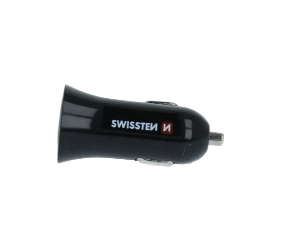 Swissten Car Charger 2xUSB Micro-USB cable /Black — фото 2