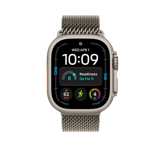 Apple Watch Ultra 4 49mm Milanese Loop / Natural Titanium — imaginea 2