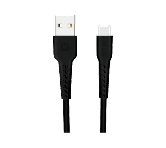 Swissten TPU USB-A/USB-C 1M /Black — imaginea 2