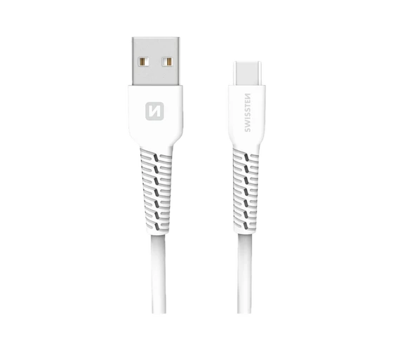 Swissten TPU USB-A/USB-C 1M /White — imaginea 2