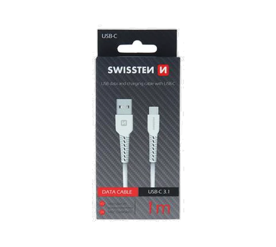 Swissten TPU USB-A/USB-C 1M /White