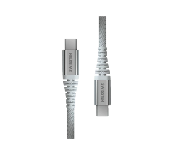 Swissten Aramid USB-C/USB-C 3A (60W) 1,5M /White — фото 2