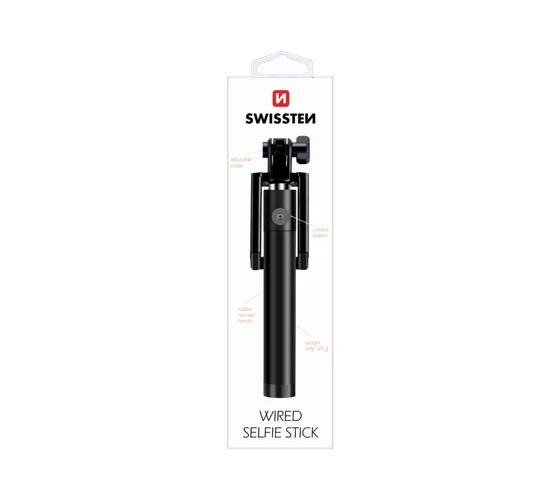 Swissten Selfie stick Jack 3.5 /Black